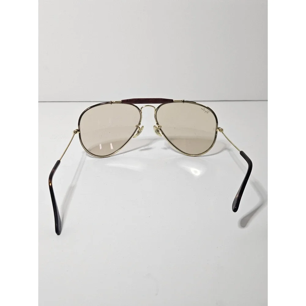 Vtg B&L Ray Ban Outdoorsman Leathers Sunglasses 58mm Changeables Brown Case USA